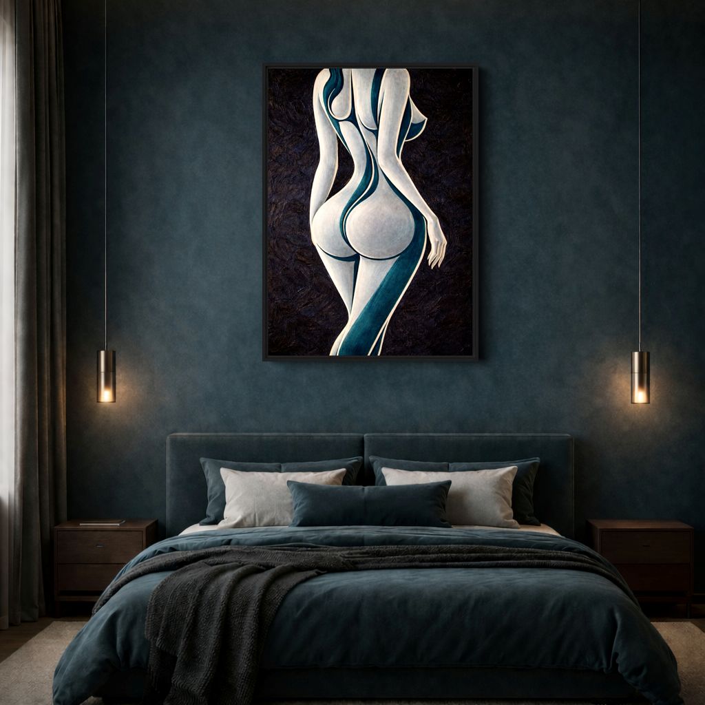 Female Body Abstract Sensual Art Digital Print - PaintFu