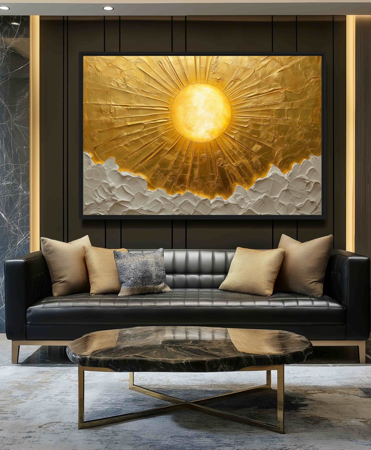 Sun In the Clouds Impasto Art Digital Print
