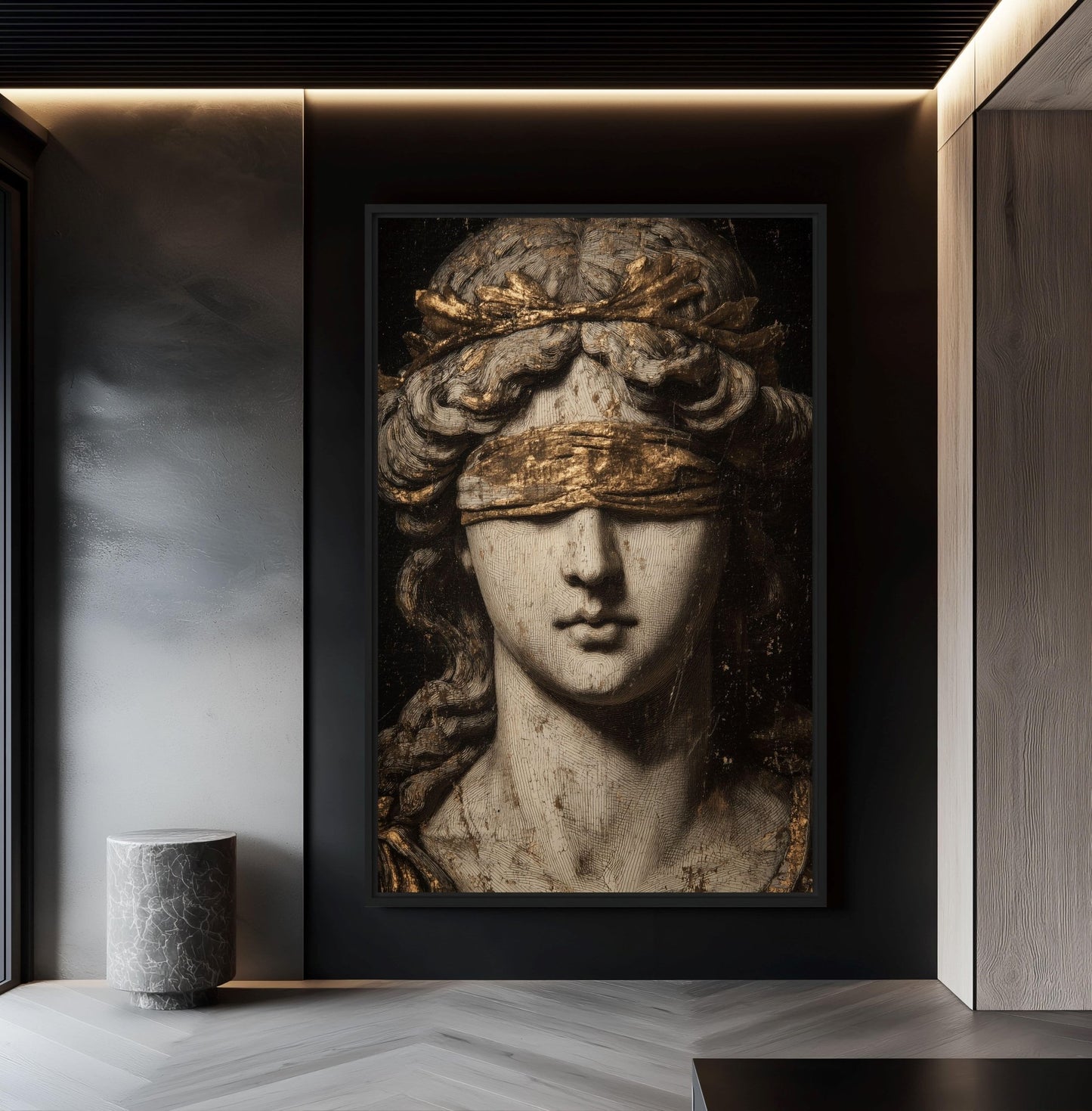 Lady Justice Trendy Art Canvas Print Detail | PaintFu