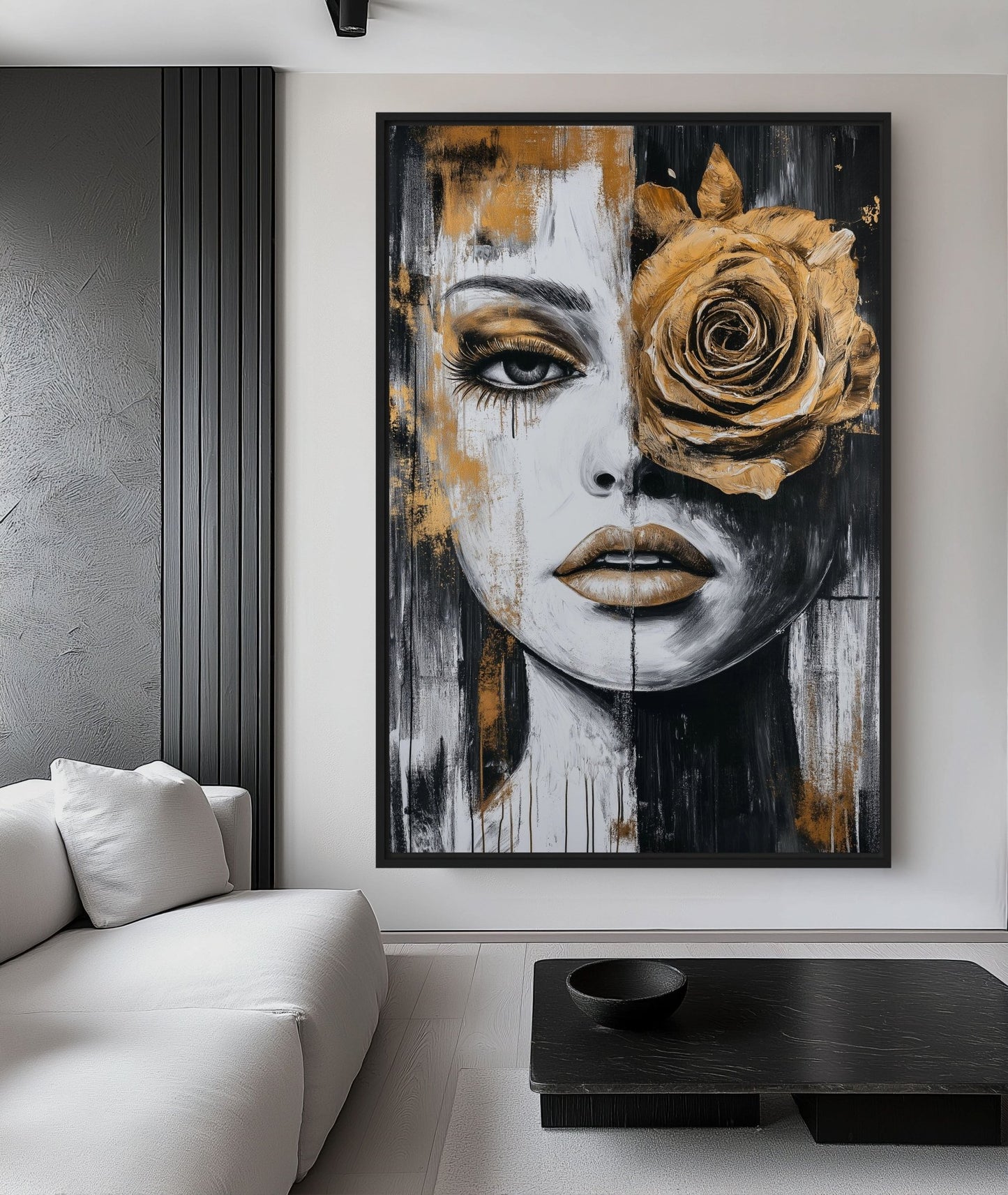 Woman Yellow Rose Flowerhead Art Digital Print