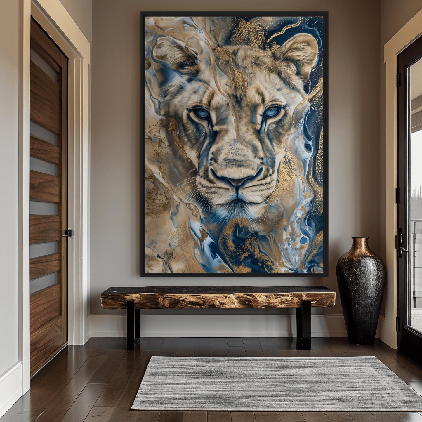 Lioness Fluid Art Digital Print