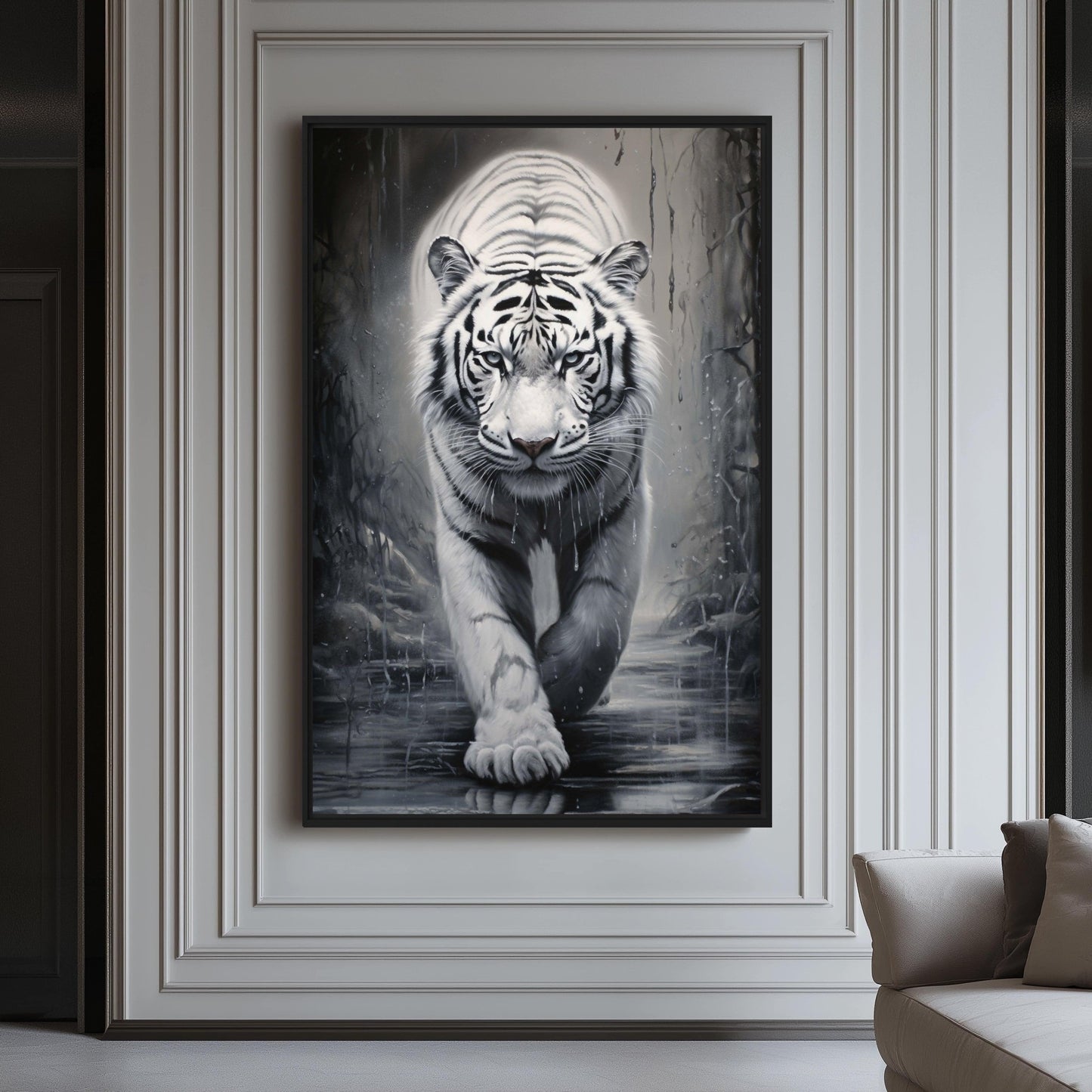 White Tiger Digital Print