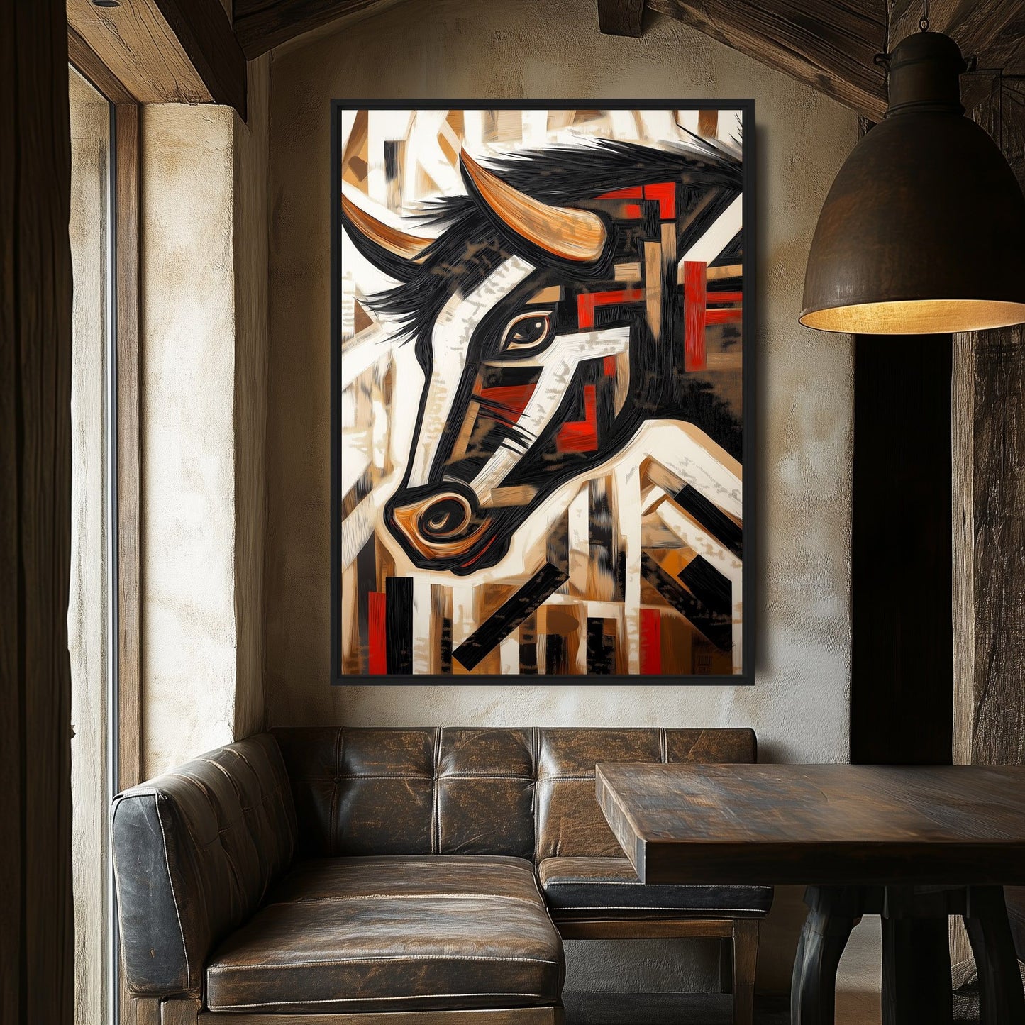 Bull Abstract Art Digital Print