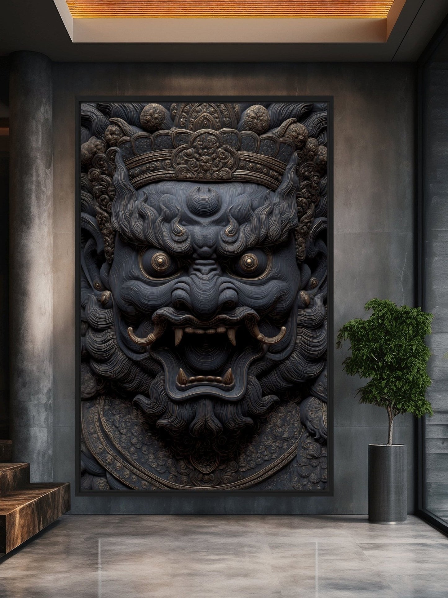 Black Jambhala Buddhist Art Digital Print