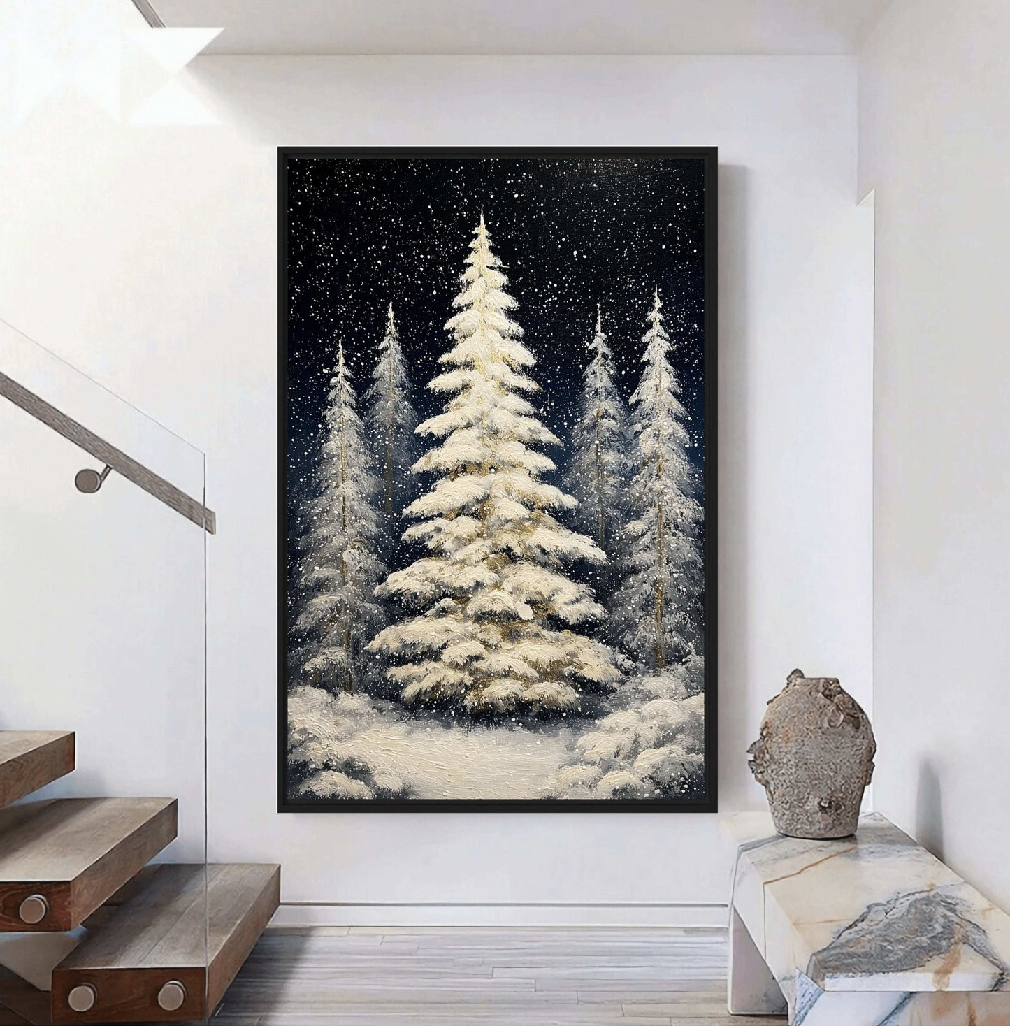 Winter Christmas Tree Digital Print