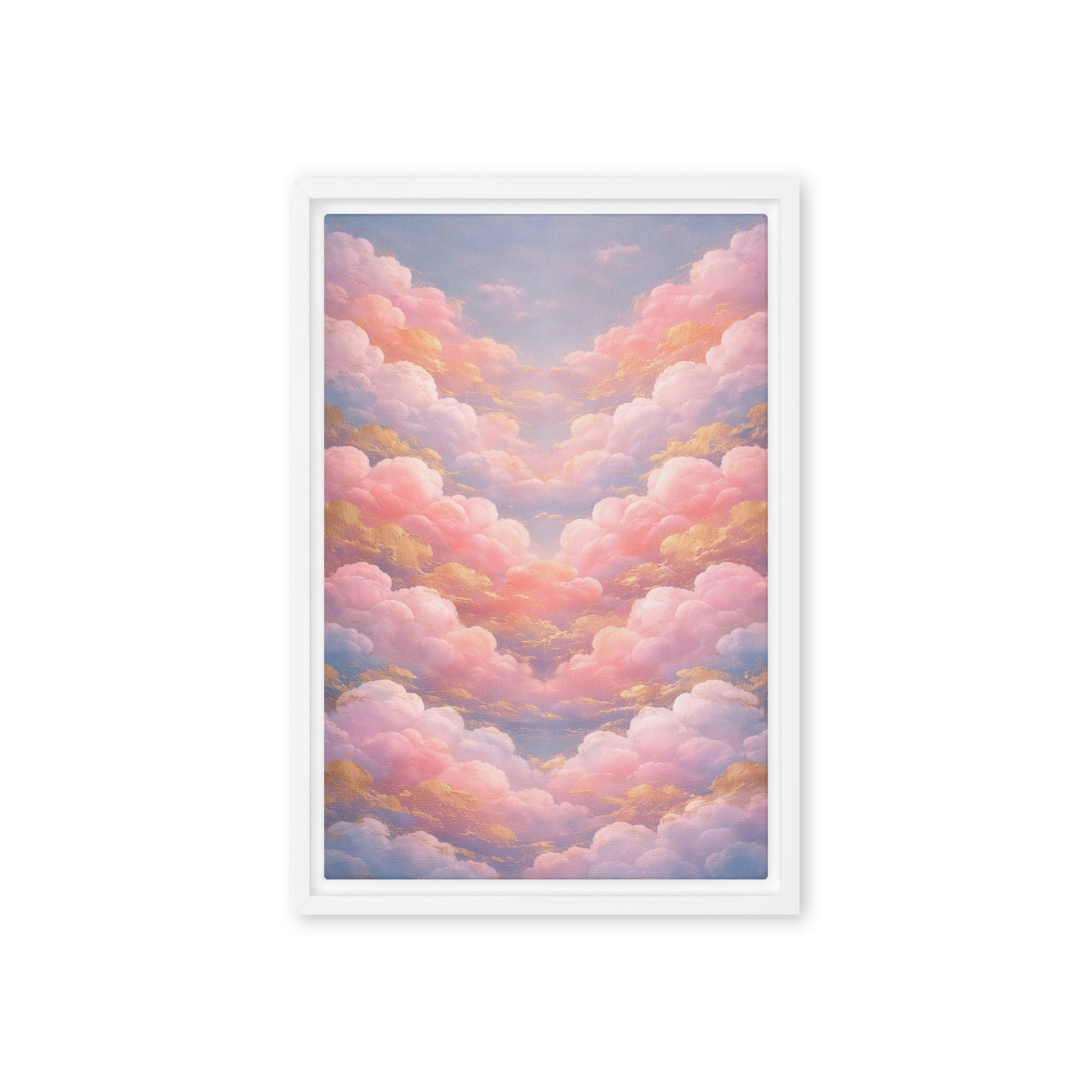 Pastel Clouds Modern Art Framed Canvas - PaintFu