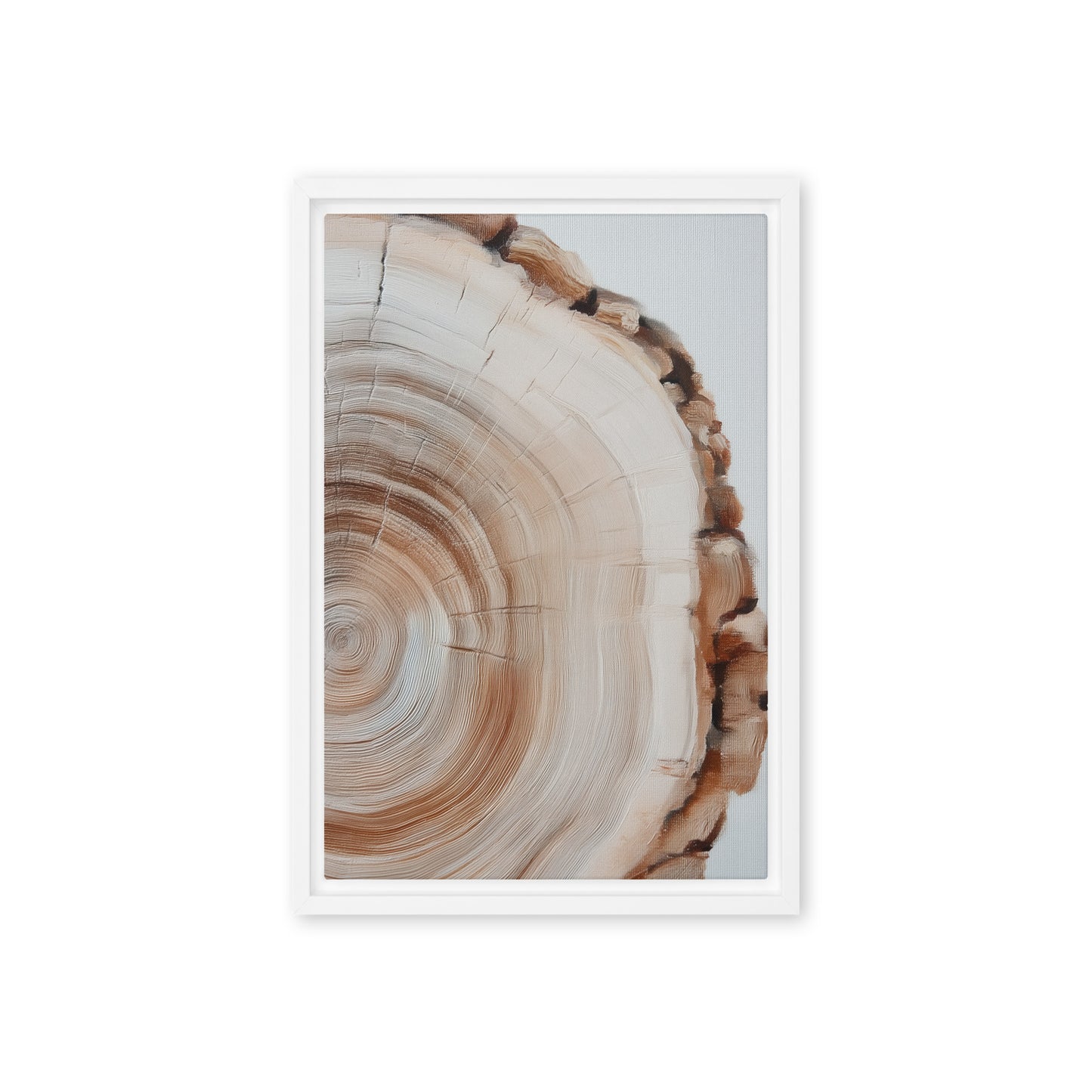 Tree Ring Nordic Art Framed Canvas - PaintFu
