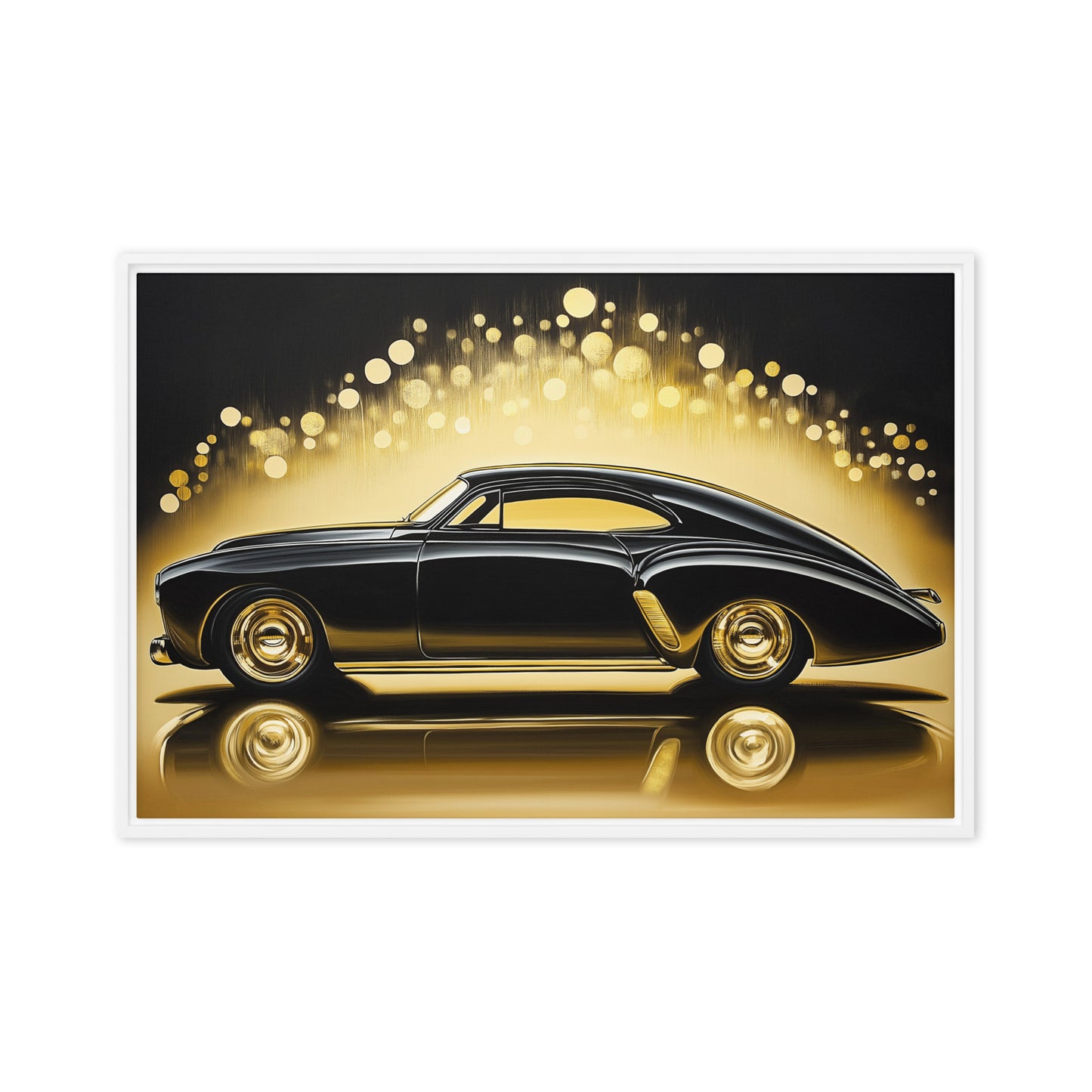 Luxury Retro Car Framed Canvas