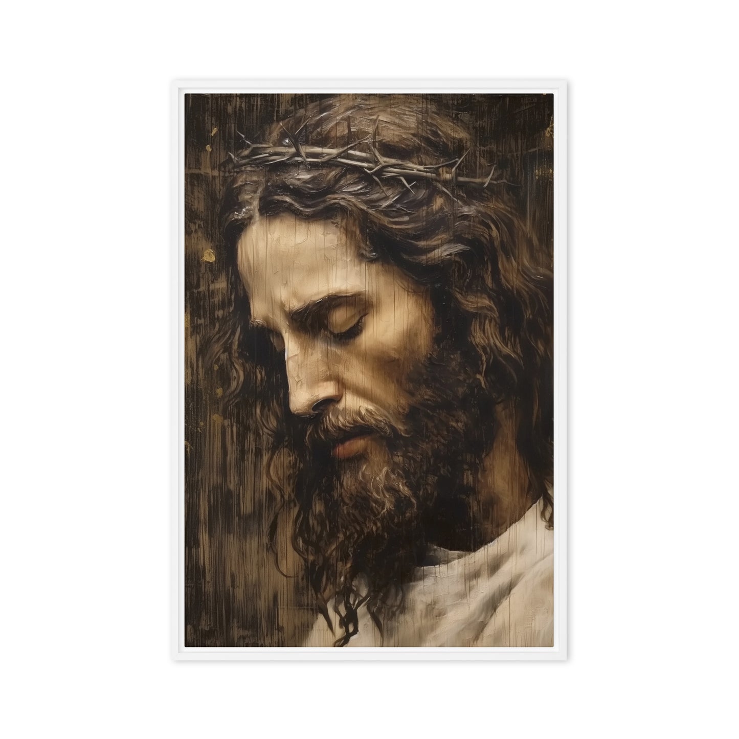 Jesus Portrait Religious Art Framed Canvas