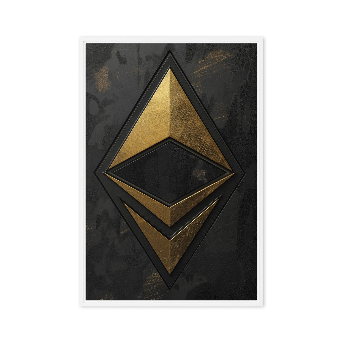 Ethereum Crypto Art Framed Canvas
