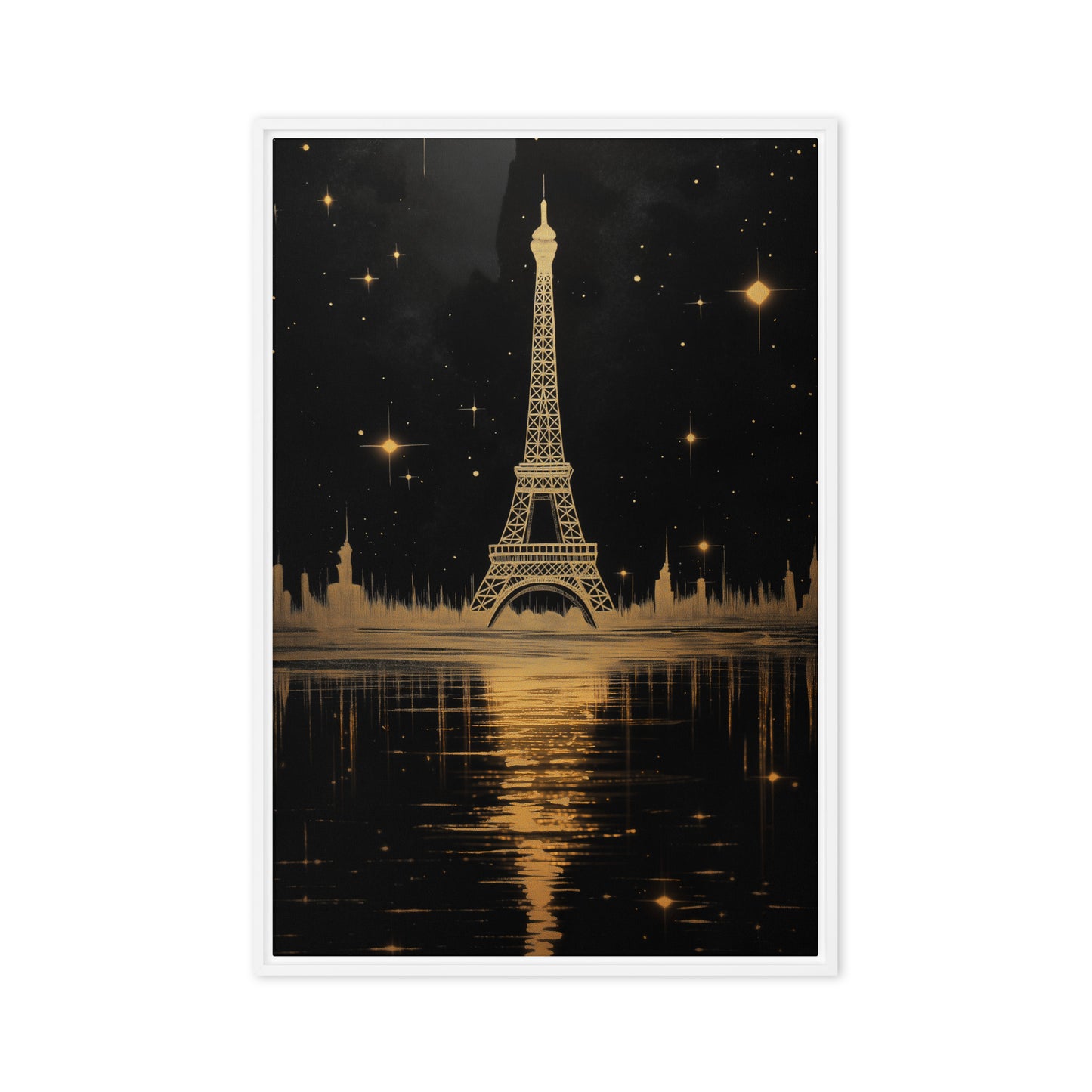 Eiffel Tower Luxury Art Framed Canvas