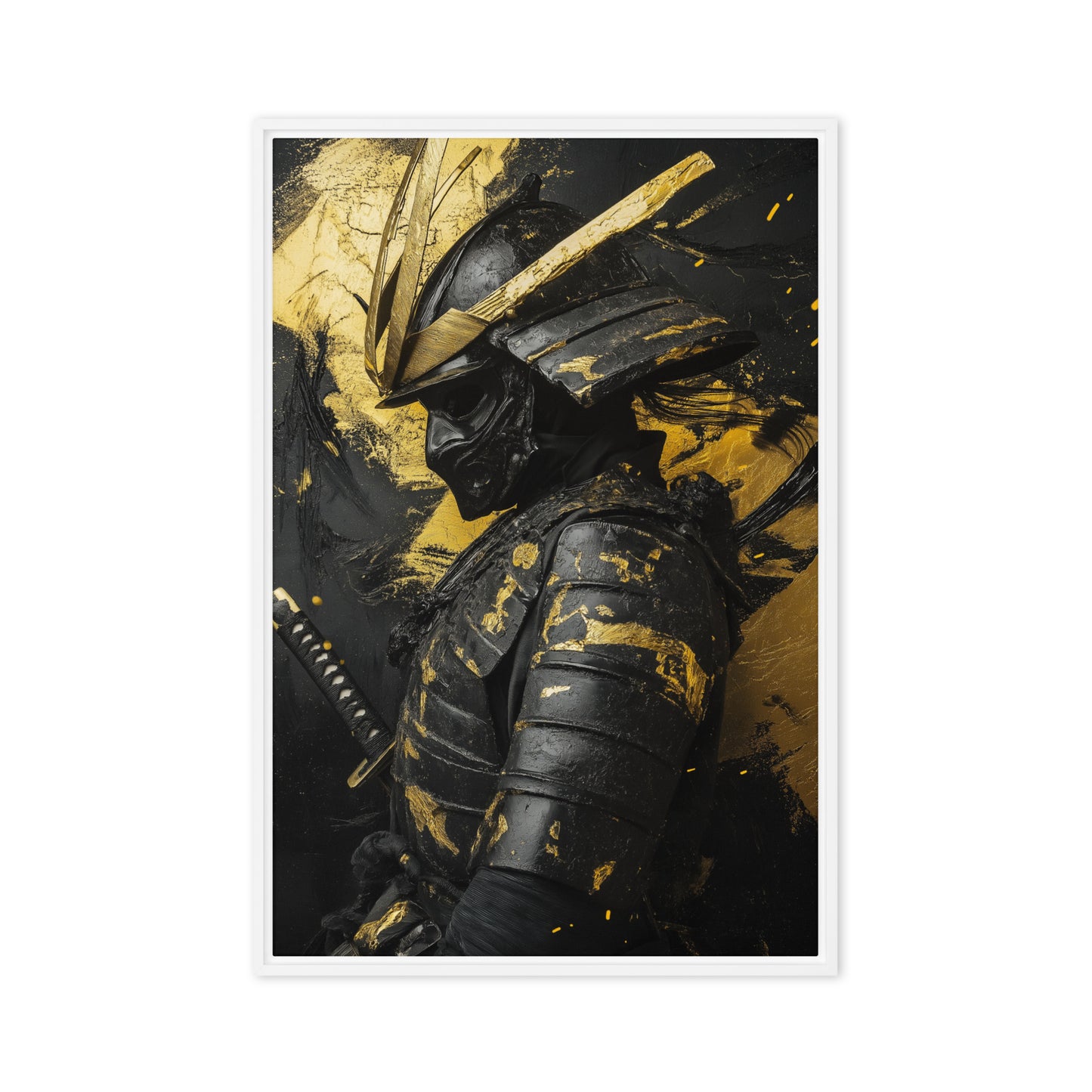 Samurai Warrior Japanese Art Framed Canvas