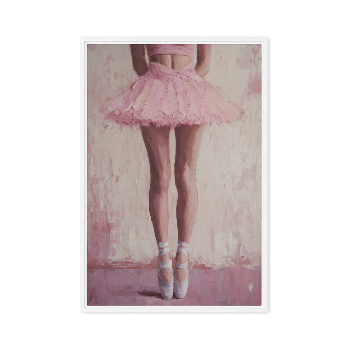 Ballerina Legs Dance Art Framed Canvas
