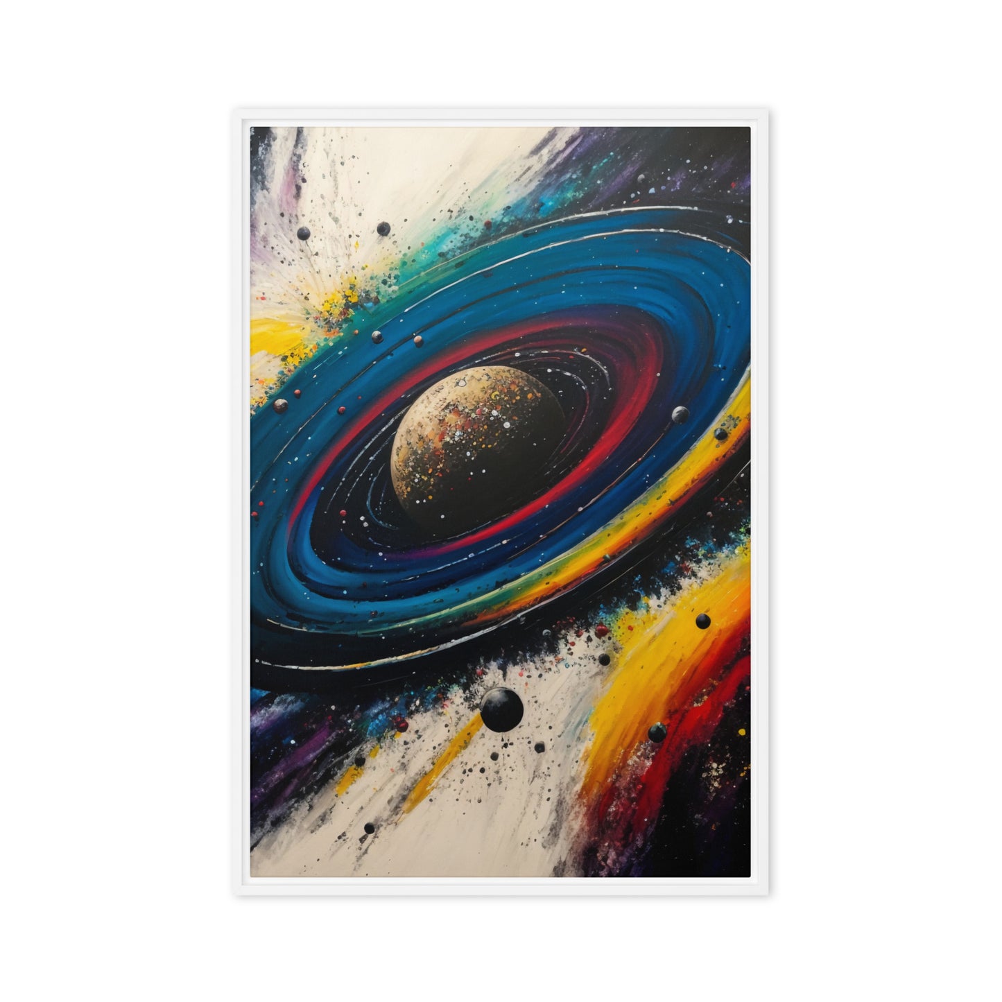 Space Abstract Framed Canvas