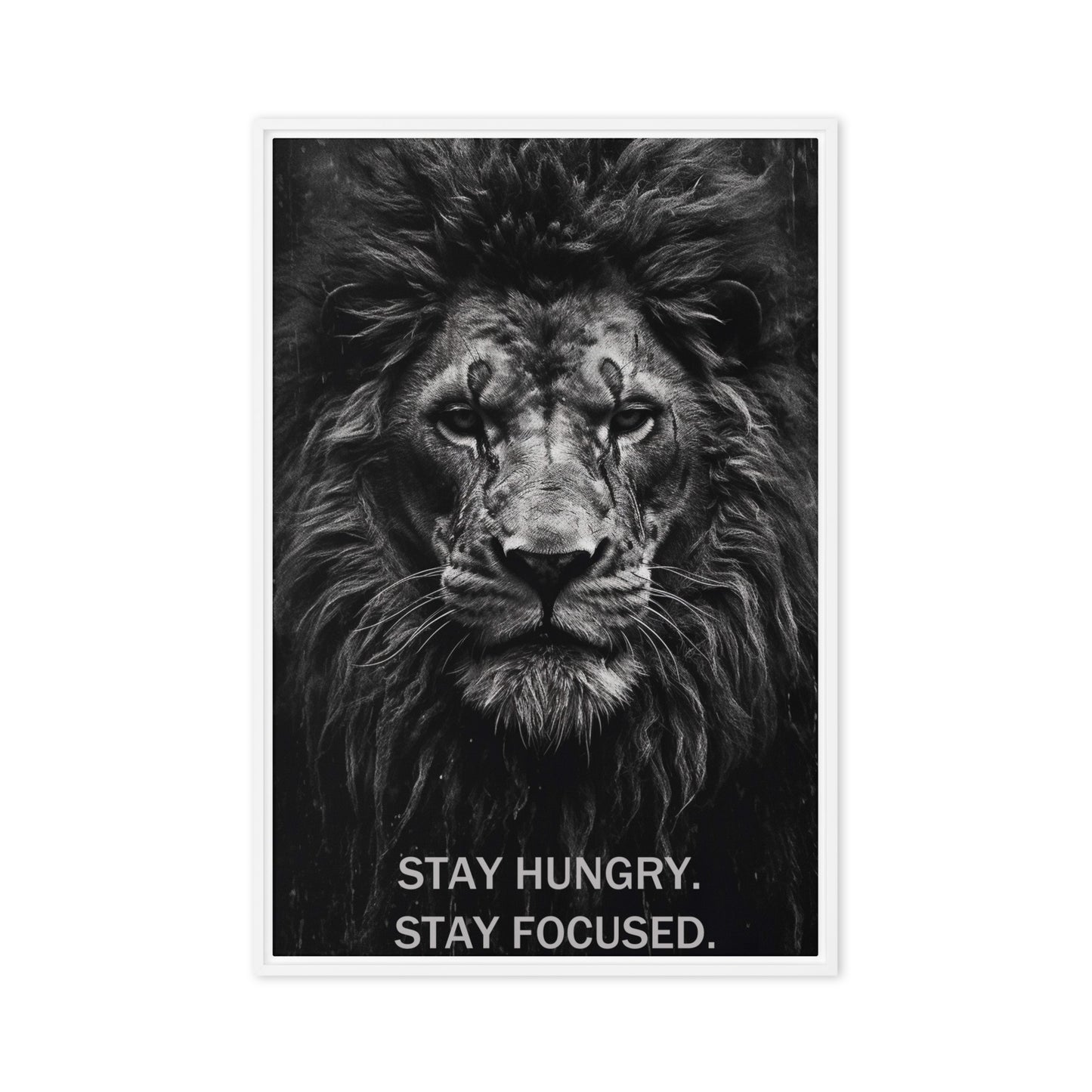 Lion Motivational Art Framed Canvas