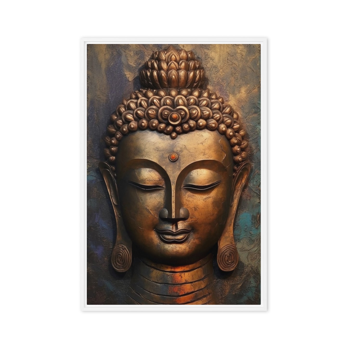 Bronze Buddha Framed Canvas