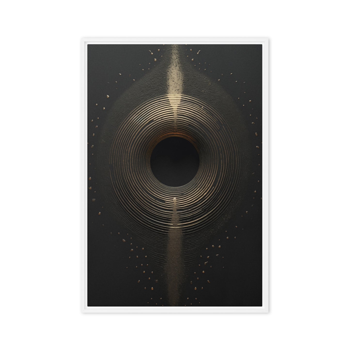 Eclipse Black Gold 3D Art Famed Canvas