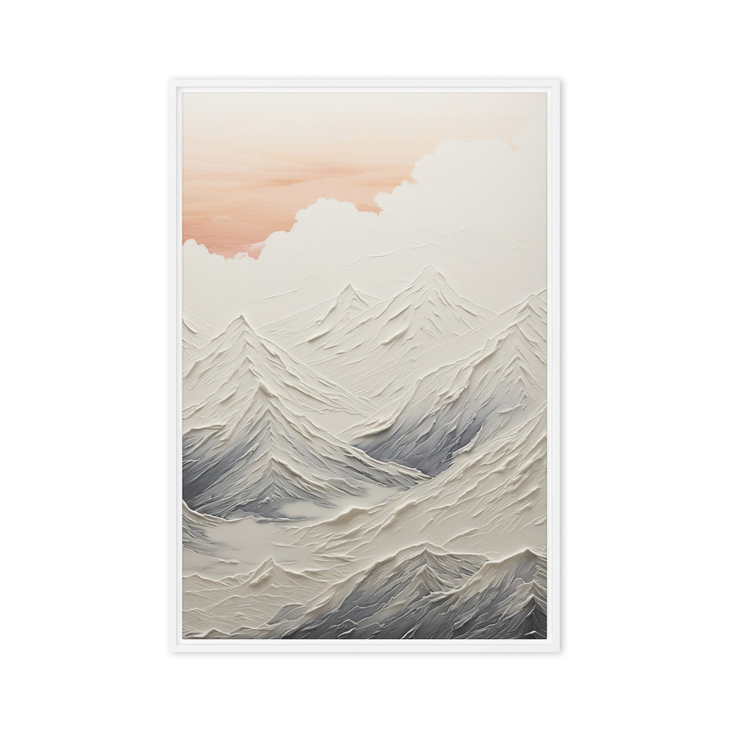 Magical Mountains Modern Art Framed Canvas