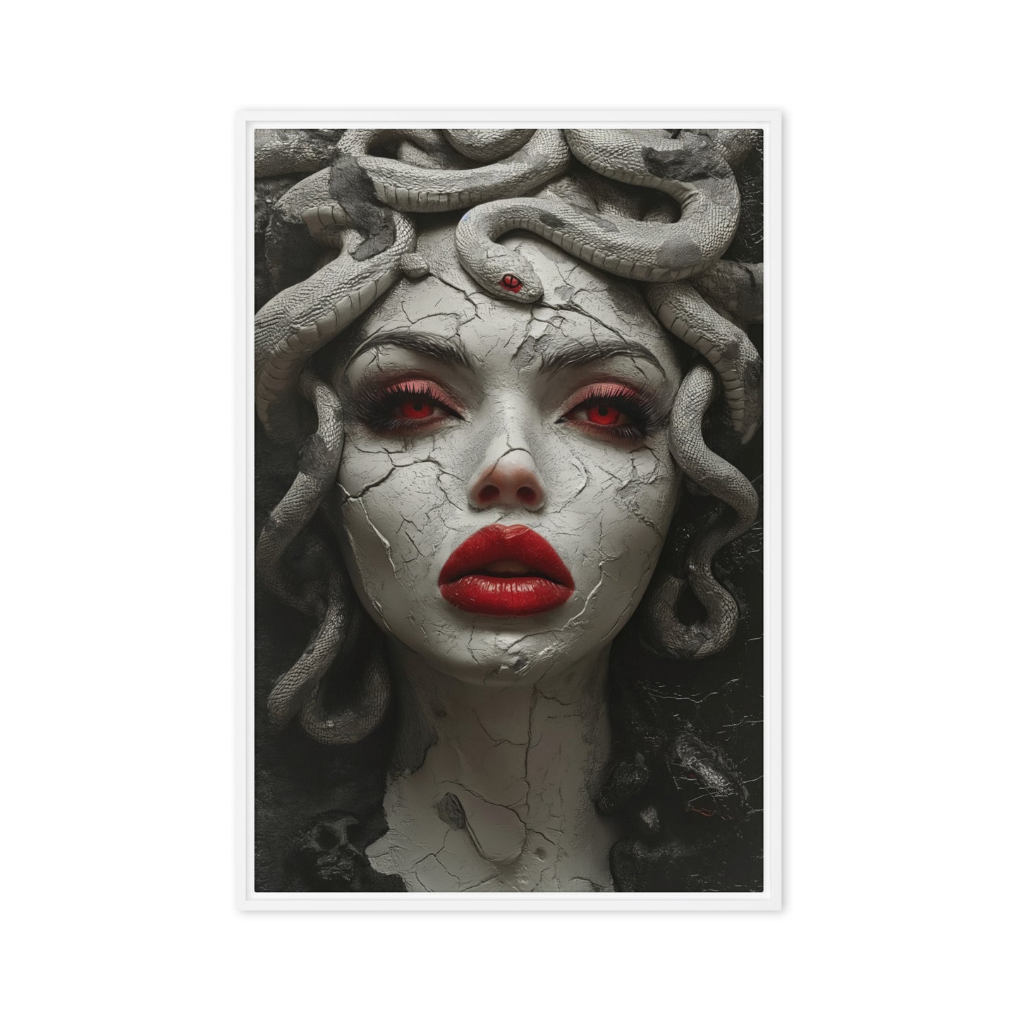 Mesmerizing Medusa Gorgon Framed Canvas