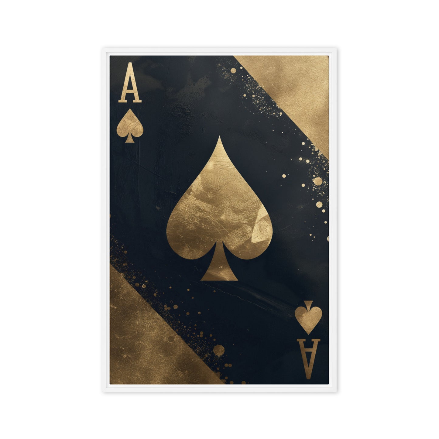 Ace of Spades Luxury Art Framed Canvas