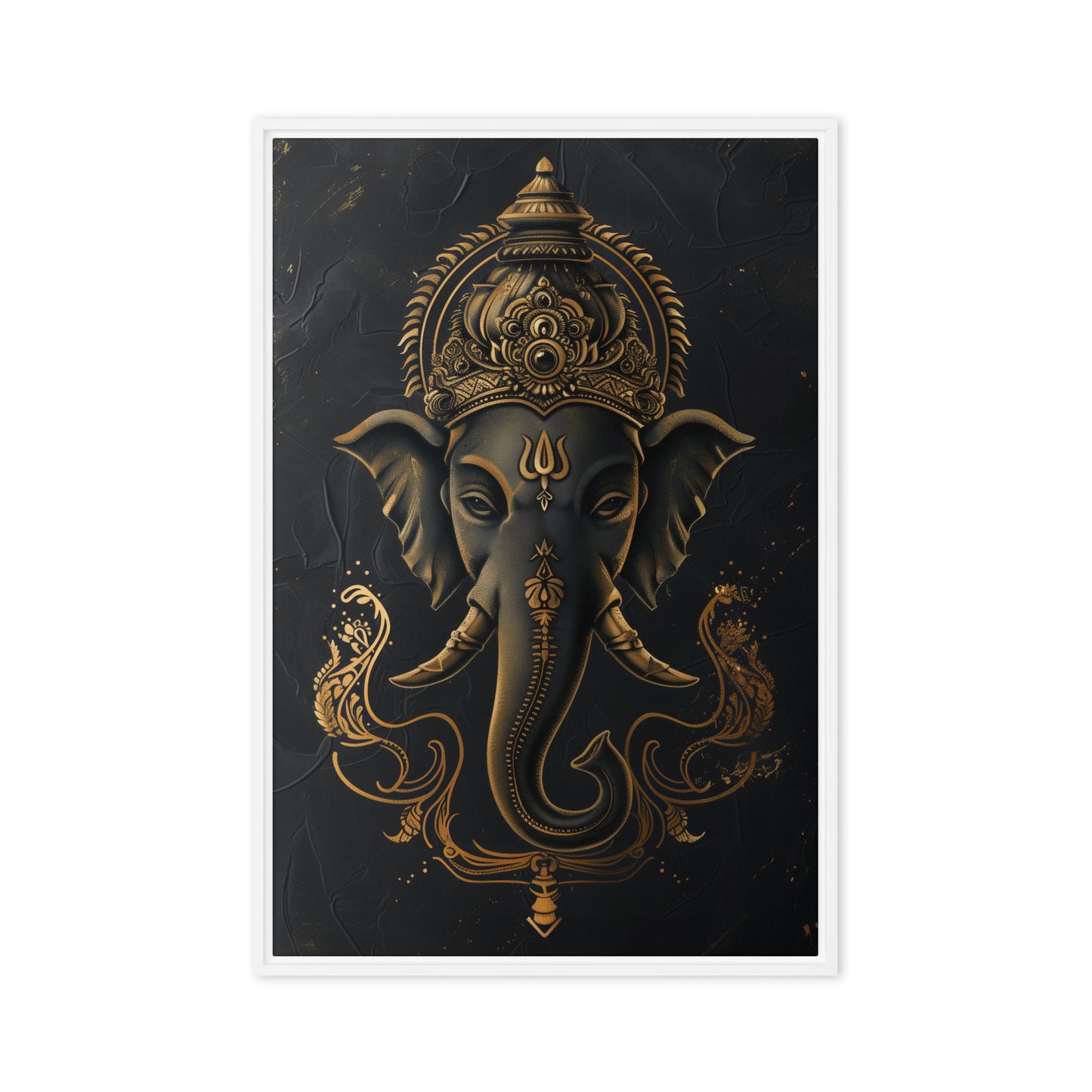 Lord Ganesha Modern Art Framed Canvas