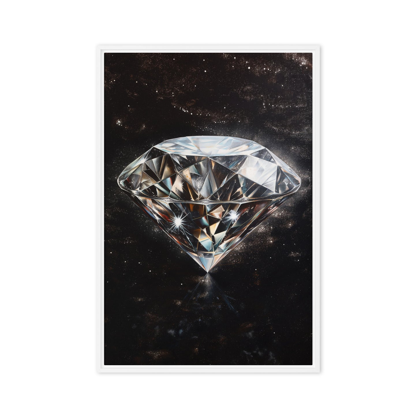 Shining Diamond Framed Canvas