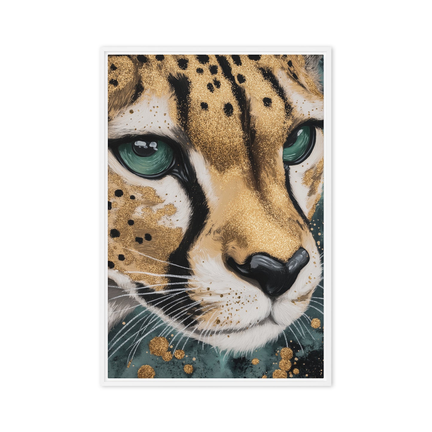 Beautiful Cheetah Modern Art Framed Canvas