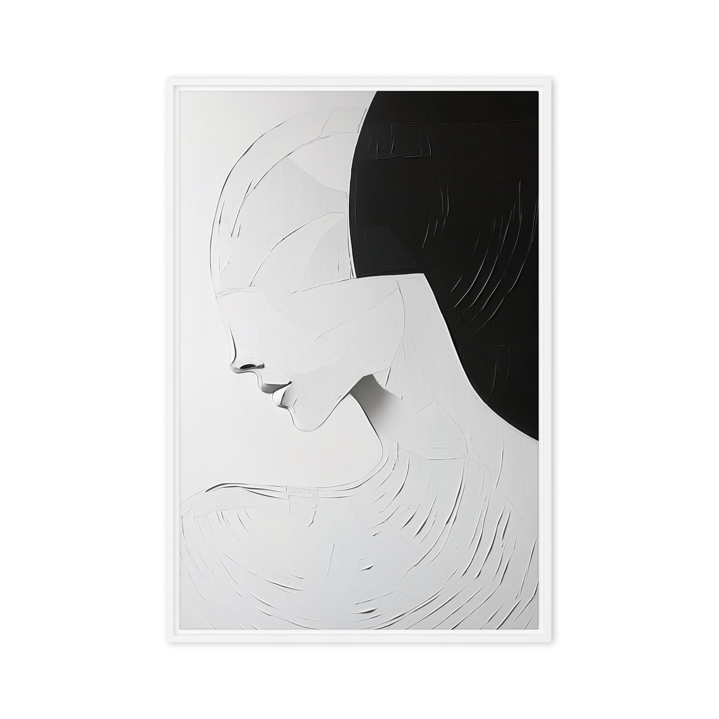Portrait Minimalist Art Framed Canvas