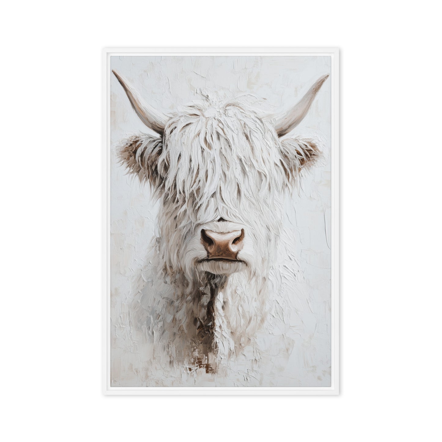 Highland Cow Modern Art Framed Canvas