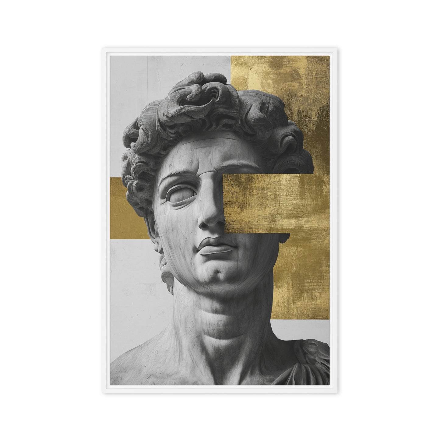 David Sculpture Greek Mythology Art Framed Canvas