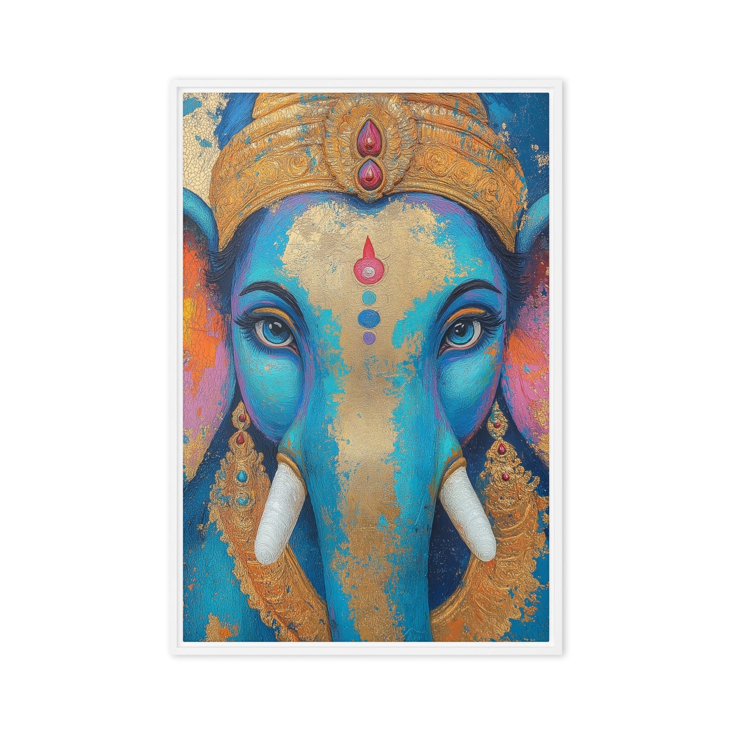 Lord Ganesh Spiritual Art Framed Canvas