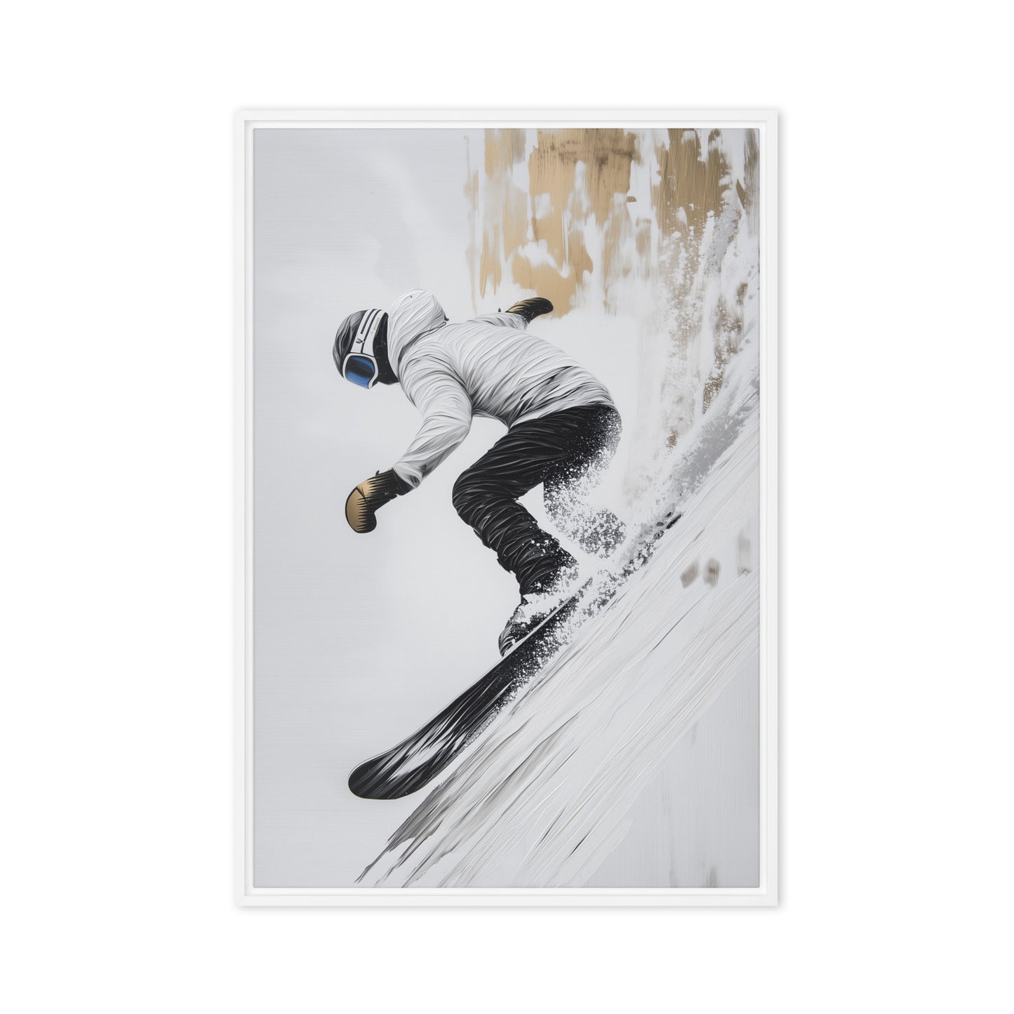 Snowboard Wall Art Framed Canvas