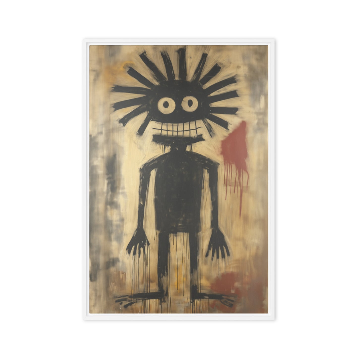 Basquiat Style Art Framed Canvas