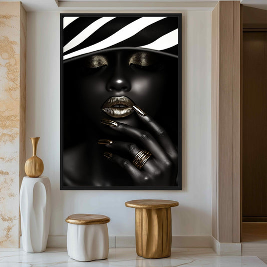 African digital art on wall