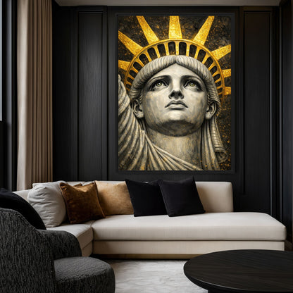 Statue Of Liberty Modern Art Digital Print - PaintFu