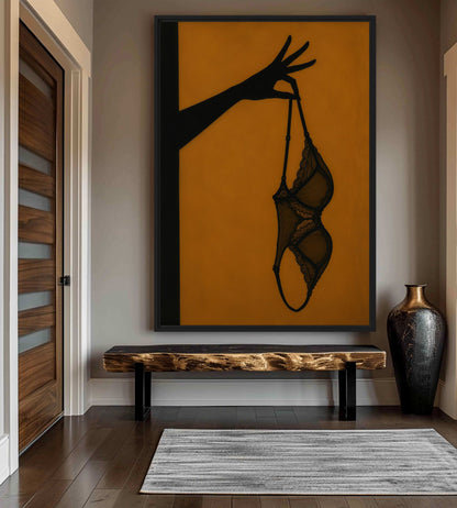 Lingerie Bra Silhouette Digital Print - PaintFu