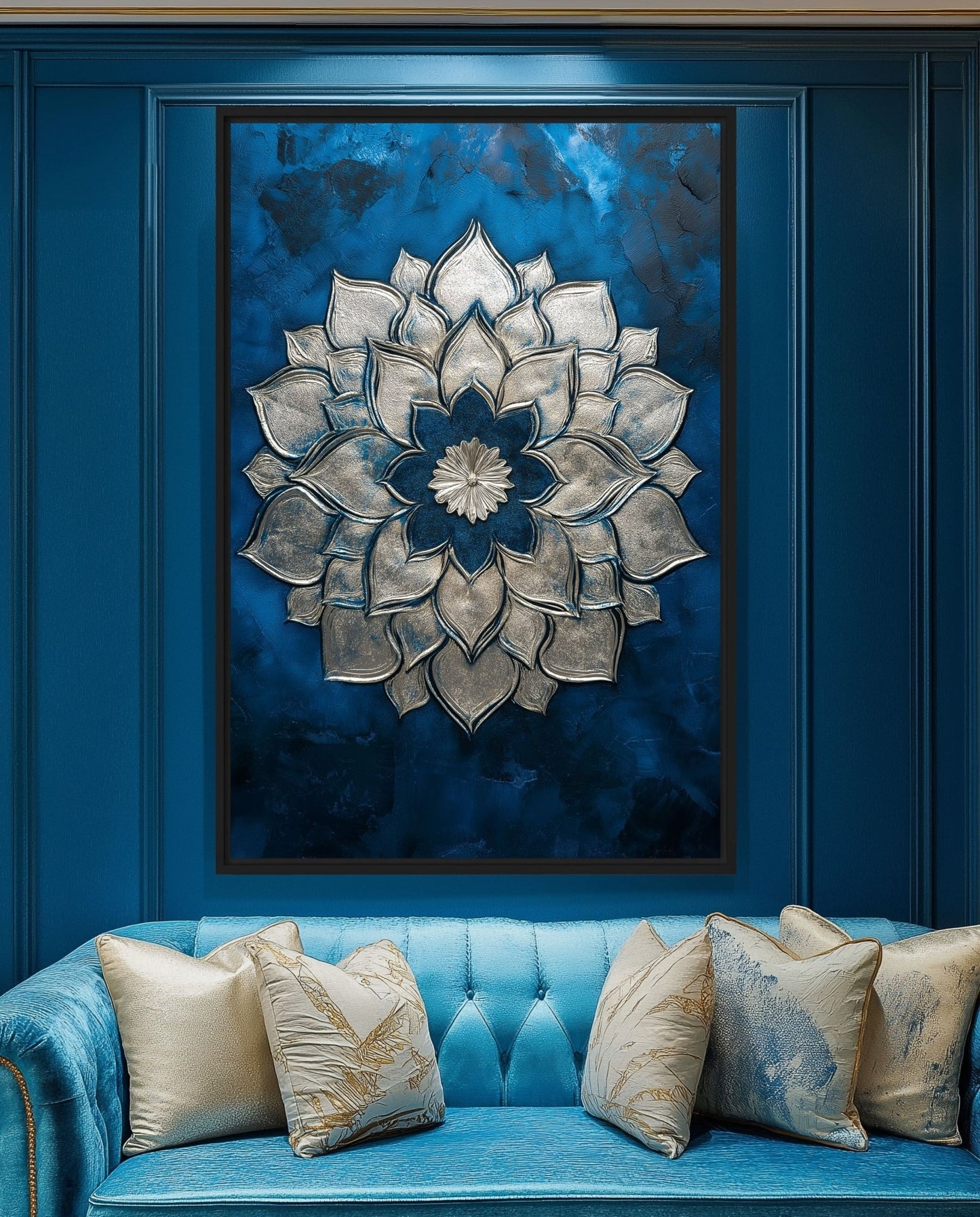 Sacred Mandala Spiritual Art Framed Canvas