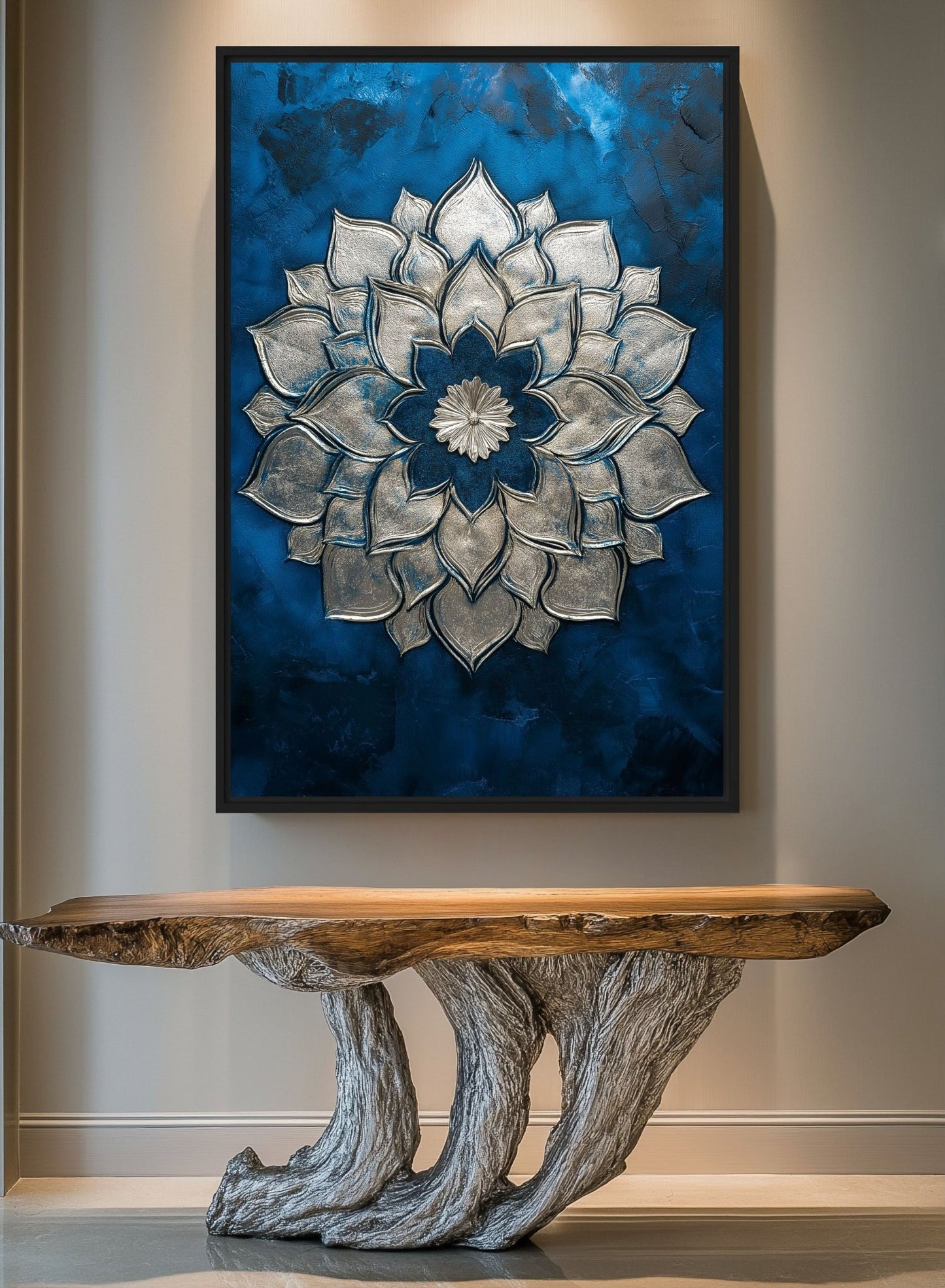 Sacred Mandala Spiritual Art Framed Canvas