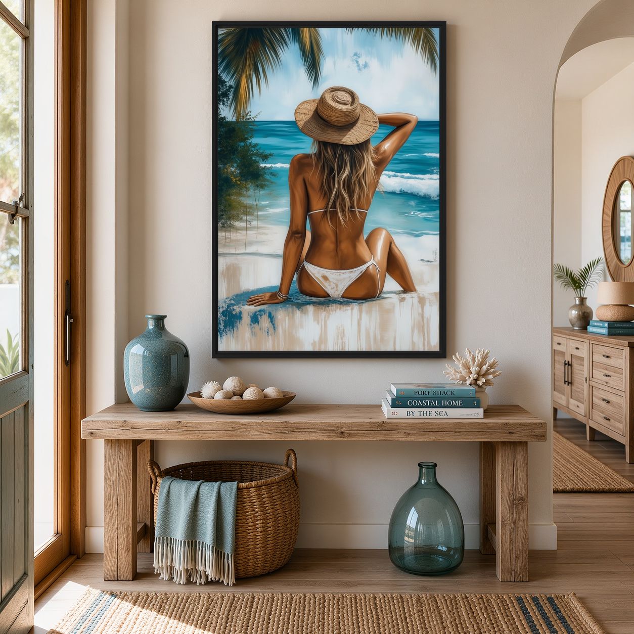 Coastal Woman Art Digital Print - PaintFu