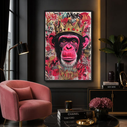 King Chimp Graffiti Art Digital Print - PaintFu