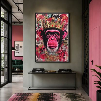 King Chimp Graffiti Art Digital Print - PaintFu
