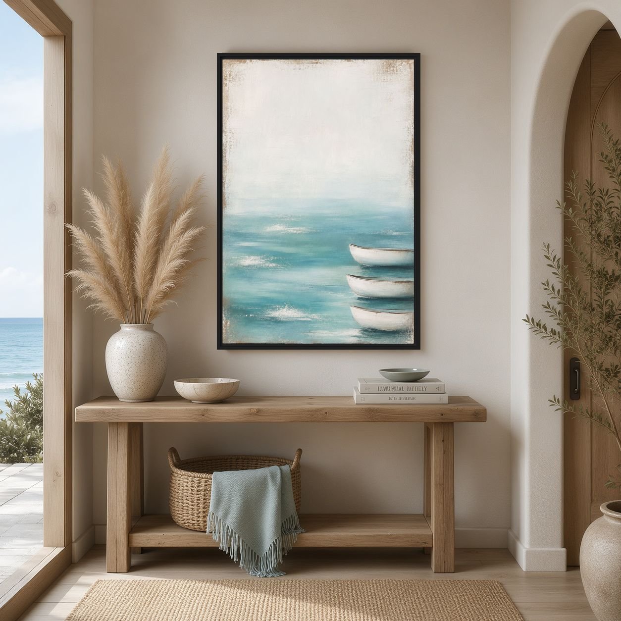 Coastal Boat Wall Art Digital Print - PaintFu
