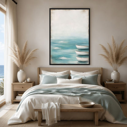 Coastal Boat Wall Art Digital Print - PaintFu