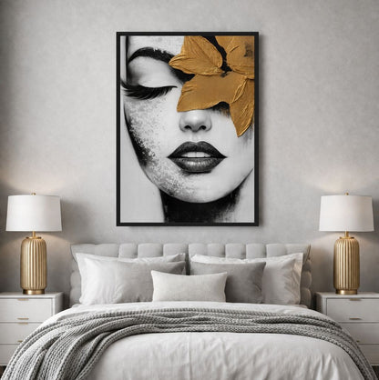 Woman Face Portrait Modern Art Digital Print - PaintFu