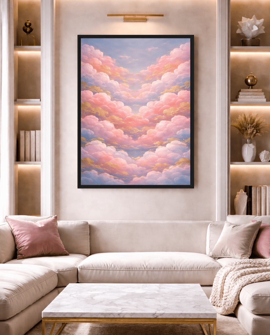 Pastel Clouds Modern Art Digital Print - PaintFu