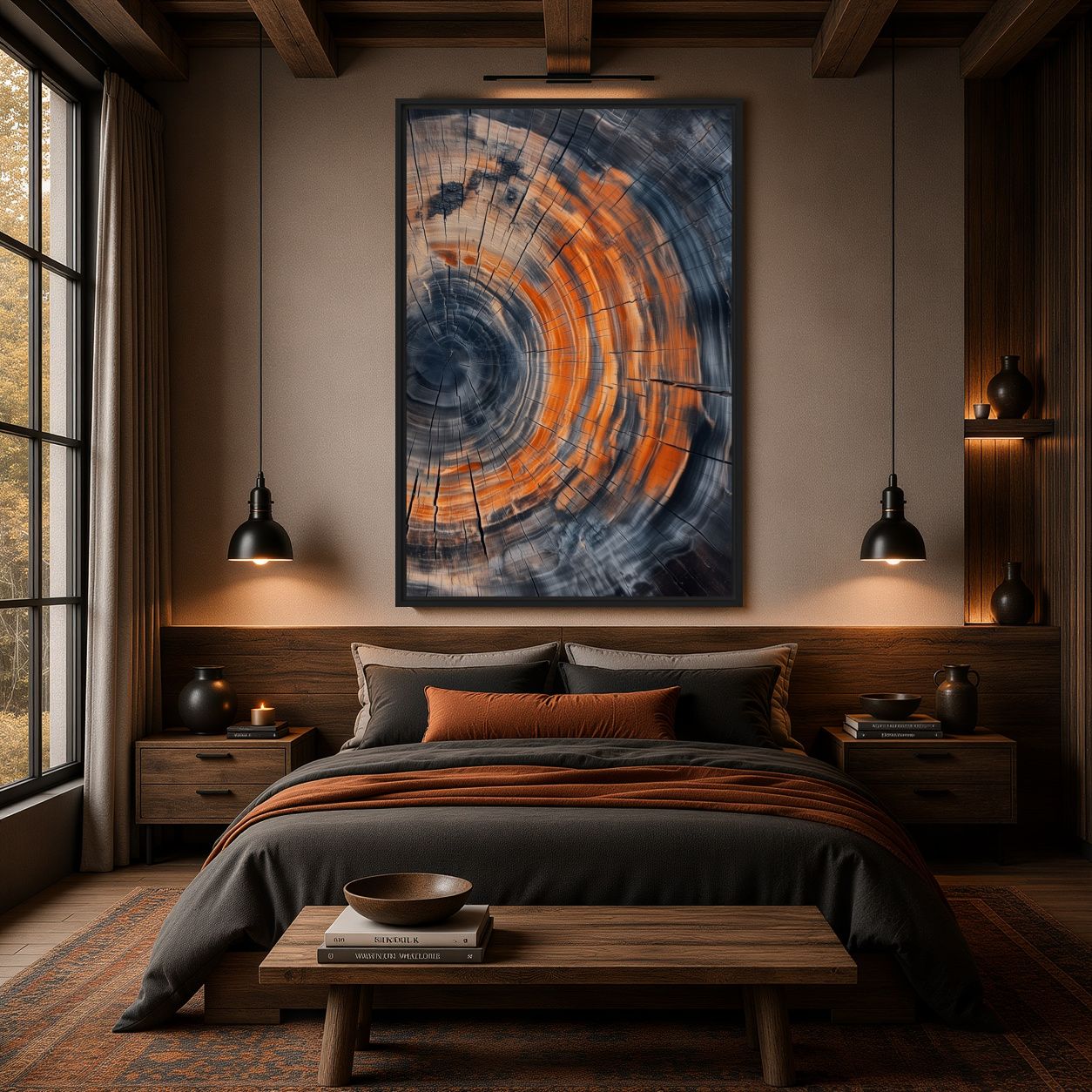 Tree Ring Scandinavian Art Digital Print - PaintFu