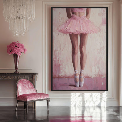 Ballerina Legs Dance Art Framed Canvas