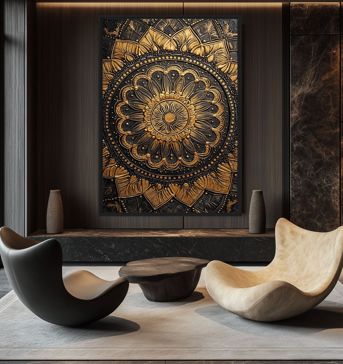 Mandala Spiritual Art Framed Canvas