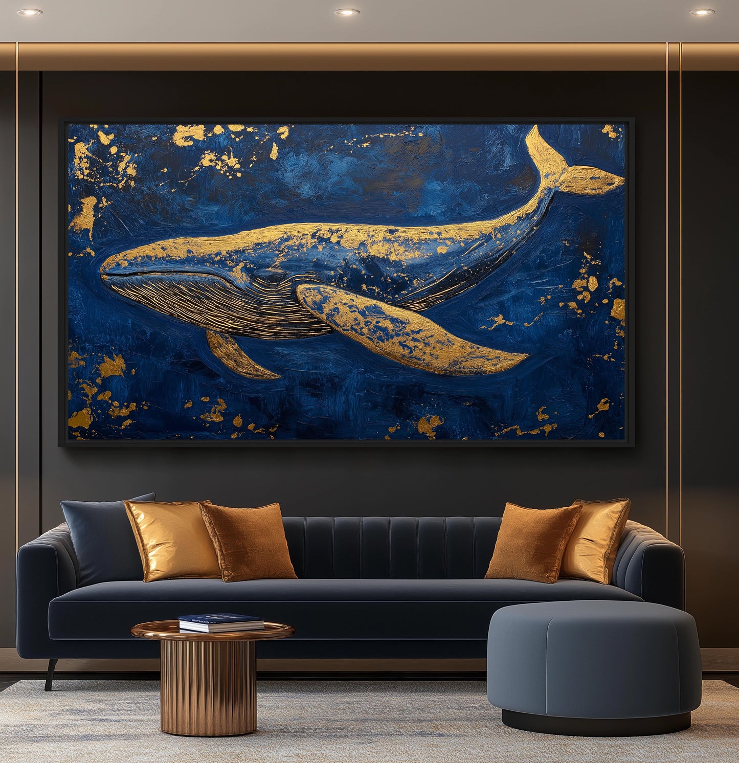 Blue Whale Modern Art Digital Print