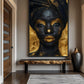 African Woman in Gold Art Digital Print